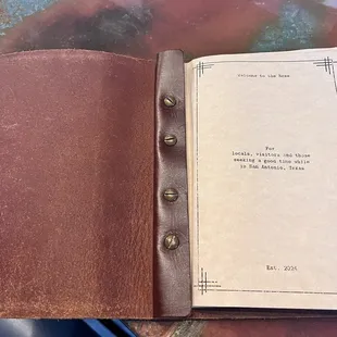 Uniquely curated menu