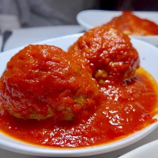 Every dinner must start with Mama &apos;s Meatballs! Tender and tasty. Order these for the win!