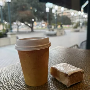 Lemon bar with 2nd cup of cofffee