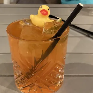 Super cute drink with duckie