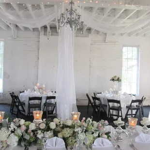White Floral Head Table