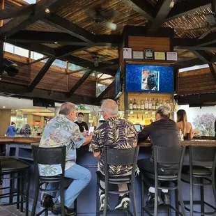 people sitting at a bar