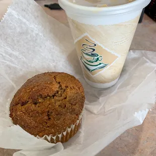 Bran Muffin &amp; Iced Coffee