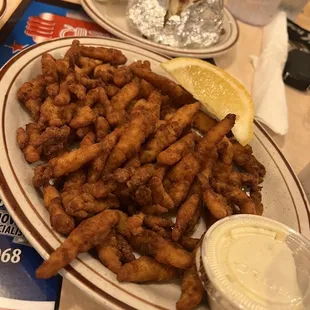 Fried Clams// Loaded Baked Potato