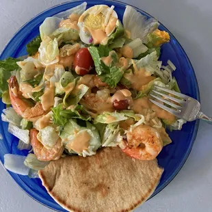 This was only 1/2 of the salad I had ordered through delivery!!  DELICIOUS.