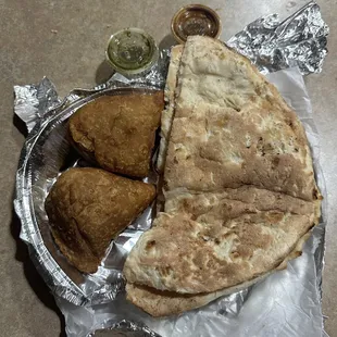 Naan and Samosa