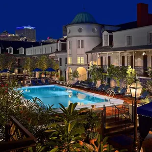 Pool at night