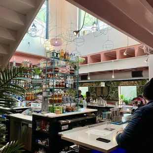 downstairs bar area