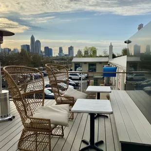 roof deck with uptown views