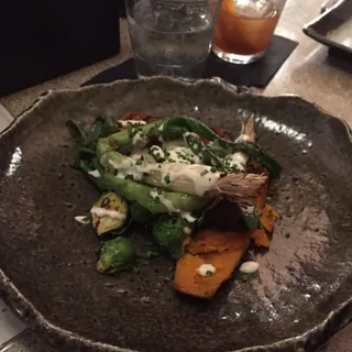 Charred Vegetable Chorreadas