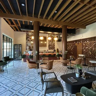 The main sitting area/bar