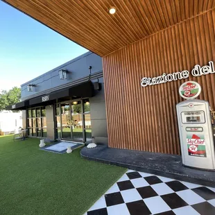 Entrance, just past the gate out front