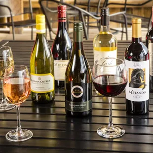 a variety of wines