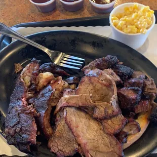 Burnt Ends, Brisket, Ribs with Cheesy Corn