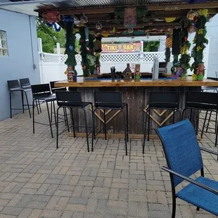 Oudoor space, Tiki Bar  will come back when they have entertainment.