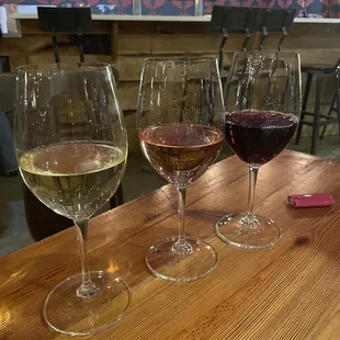 Peep the rainbow of wines we tried