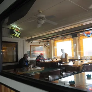 Wide angle of the smoking patio