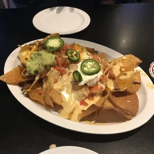 Nachos with seasoned beef