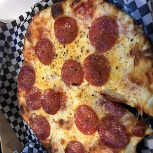 Personal Pan Pepperoni Pizza.