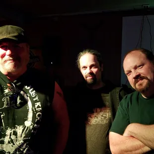 Mark Drury, Mike Burnside and Doug &quot;Dug&quot; Cox of The Brinksmen from Vancouver, Wa