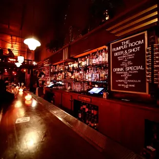 a bar with a lot of alcohol