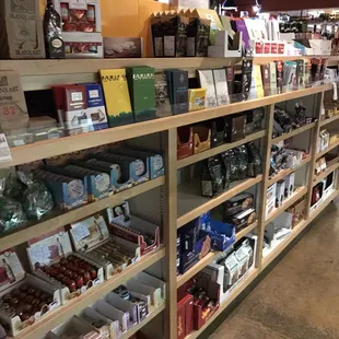 Lovely cracker and chocolate selection.