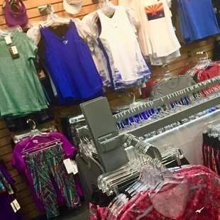 Lots of running clothes too