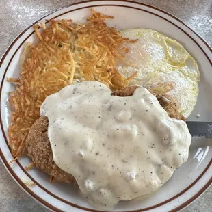 Country Fried Streak and Eggs