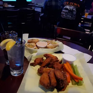Great wings and Southwestern egg rolls!