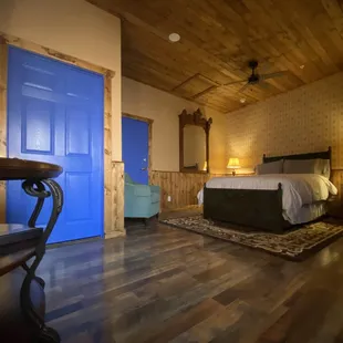 The green room is named after the green wood carved bed board.