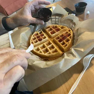 Waffle with no butter