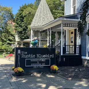 the front of the building