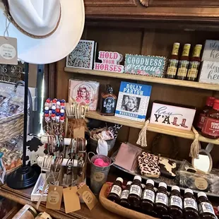 a cowboy hat on display