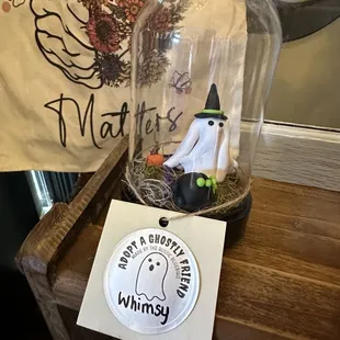 a ghost in a glass jar