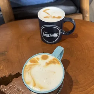 Our lattes.