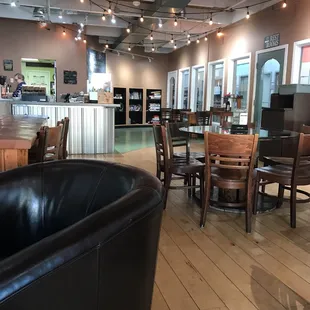 the interior of a coffee shop