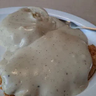 Chicken Fried Chicken with Mashed Potatoes and Gravy