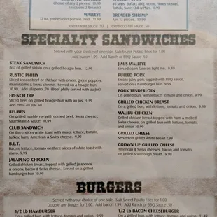 Baskets, Sandwiches &amp; Burgers