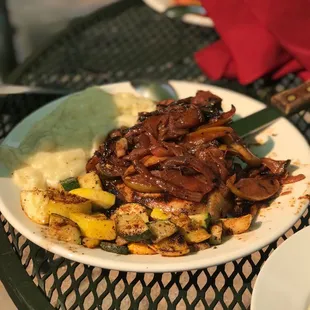 Blackened porkchop- Huge!