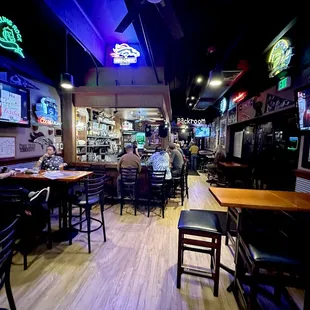 View when you enter the front bar. Music is in the &quot;backroom&quot;.