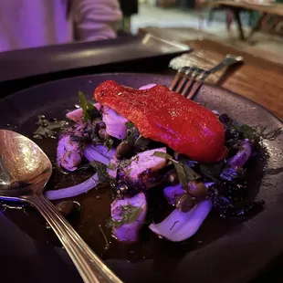 a plate of food on a table