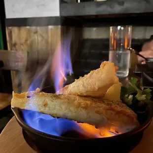 The Rustic Cheese plate - full of flavor and flames