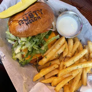 a sandwich and french fries