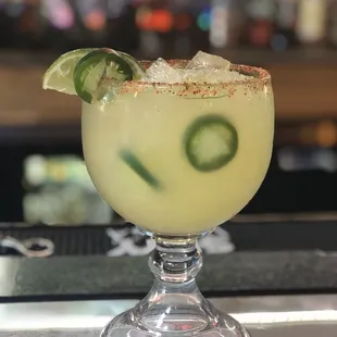 Pineapple jalapeño margarita