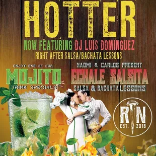 Free Salsa &amp; Bachata Lessons every Thursday!