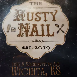 the sign for the restaurant