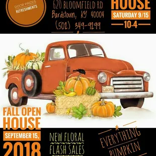 Fall Open House
Saturday September 15th
10-4