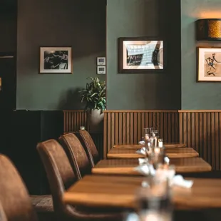 Enjoy a table by our large windows.