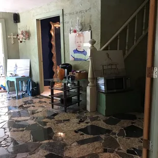 Cute entrance to dressing room/restroom