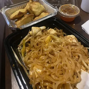 Pad Thai and Crab Rangoons